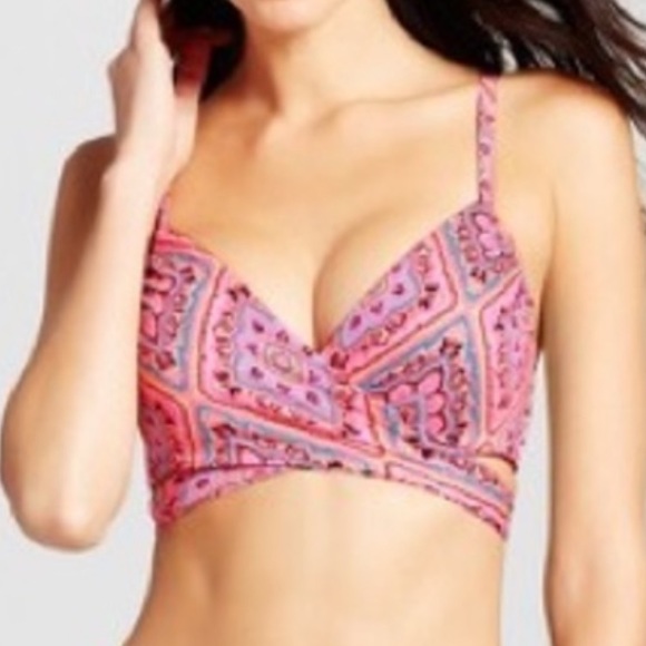 Shade & Shore Swimsuit Bikini Top Pink 38B - Picture 3 of 8